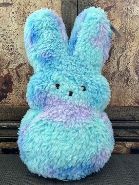 Large Peeps Plush Bunny Rabbit  - Bright Blue/Teal/Purple - 17"